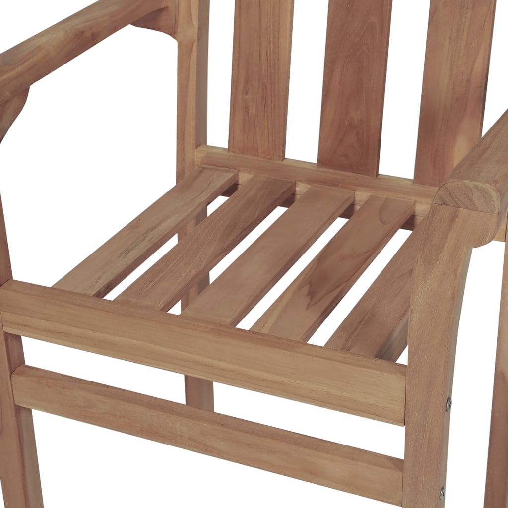 vidaXL Καρέκλες Κήπου Στοιβαζόμενες 2 τεμ. από Μασίφ Ξύλο Teak