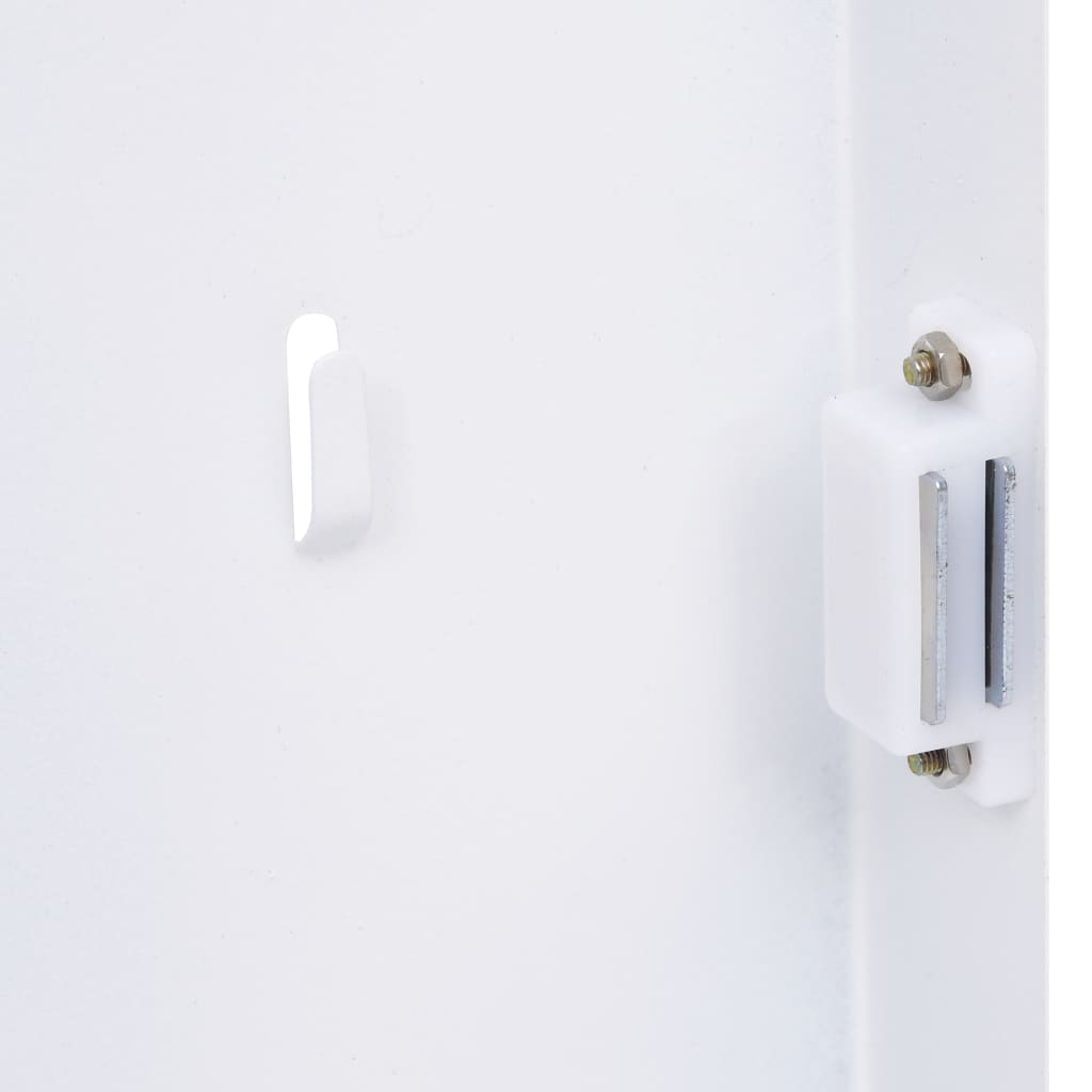vidaXL Κλειδοθήκη με Μαγνητικό Πίνακα Λευκή 35 x 35 x 5,5 εκ.