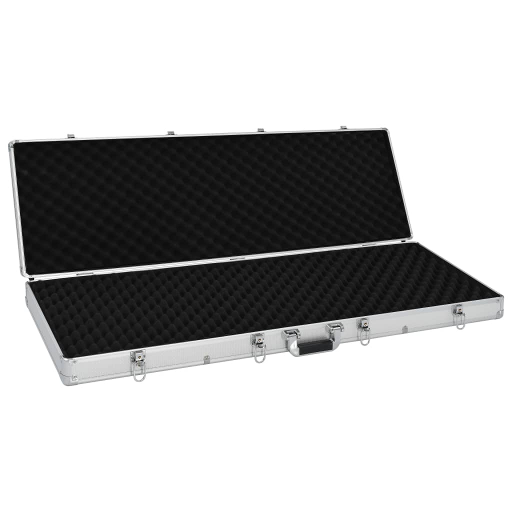 vidaXL Βαλίτσα Όπλου Ασημί 118 x 38 x 12 εκ. από Αλουμίνιο