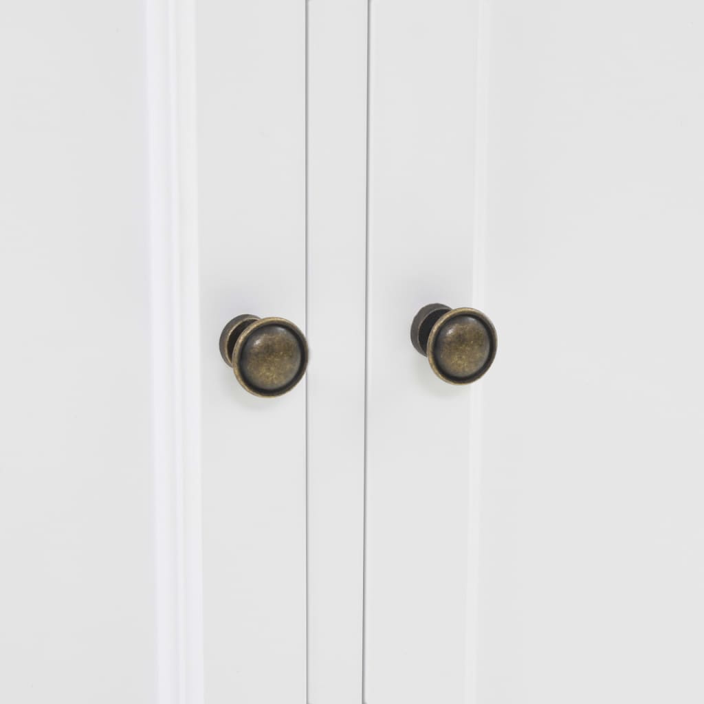 vidaXL Βιτρίνα Σαλονιού με 4 Πόρτες 80x40x180 εκ. MDF και Ξύλο Πεύκου