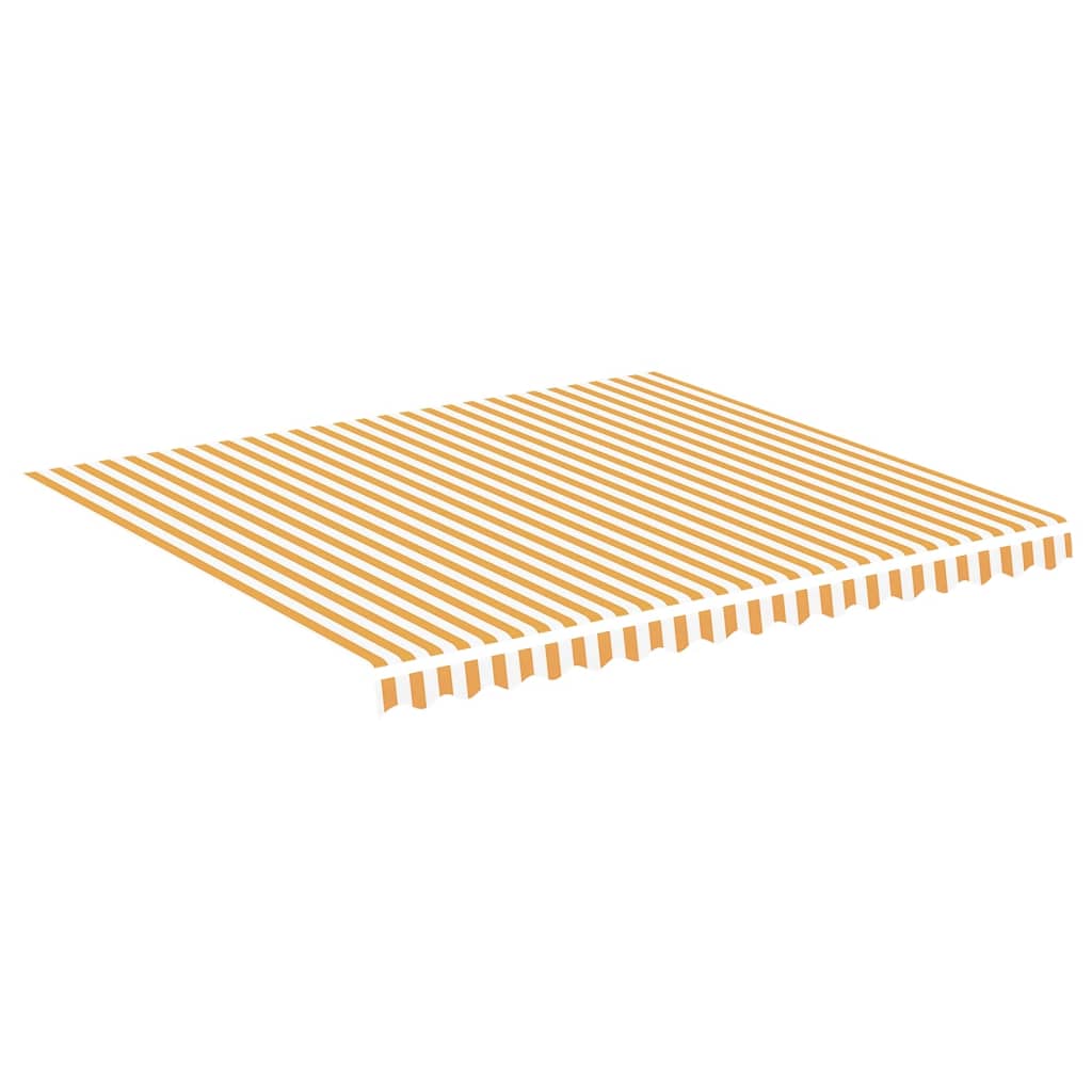 vidaXL Τεντόπανο Ανταλλακτικό Κίτρινο / Λευκό 4 x 3,5 μ.