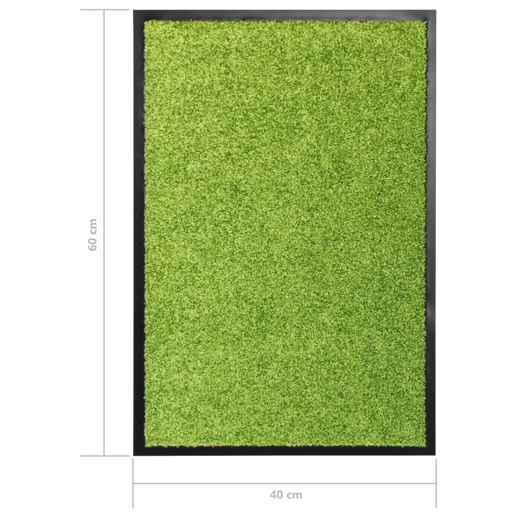 vidaXL Πατάκι Εισόδου Πλενόμενο Πράσινο 40 x 60 εκ.