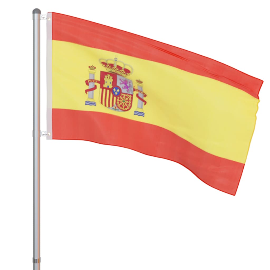 vidaXL Σημαία Ισπανίας 4 μ. με Ιστό Αλουμινίου