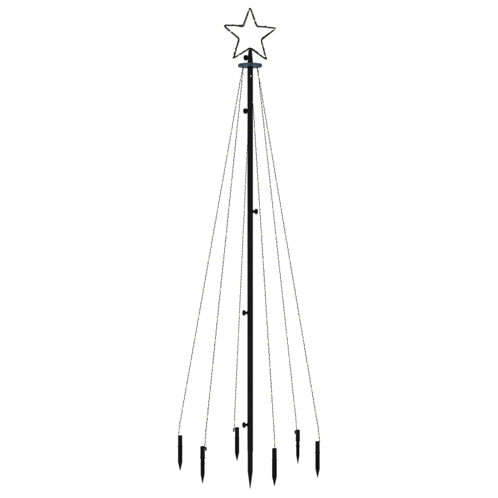 vidaXL Χριστουγεννιάτικο Δέντρο με Ακίδα 108 LED Ψυχρό Λευκό 180 εκ.
