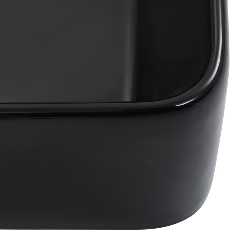 vidaXL Νιπτήρας Μαύρος 40 x 30 x 13 εκ. Κεραμικός