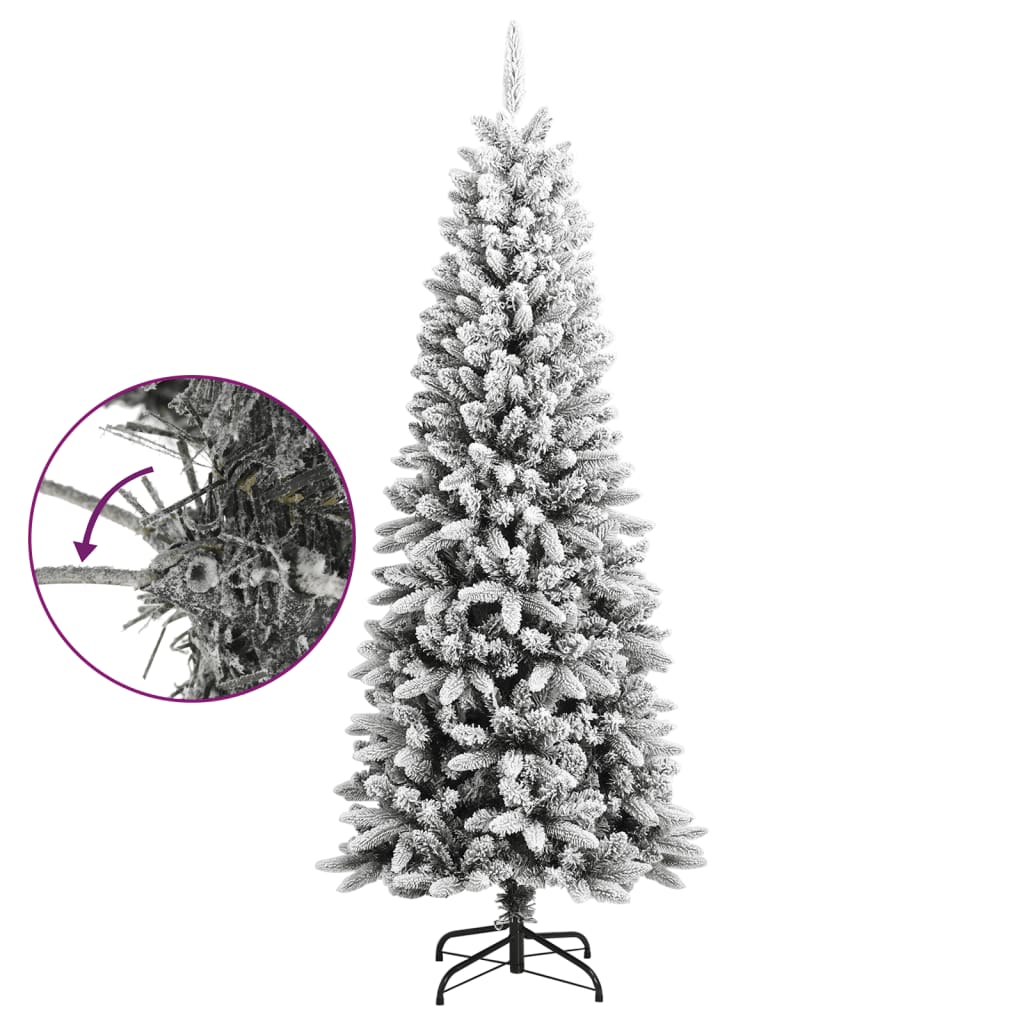 vidaXL Χριστουγεννιάτικο Δέντρο Τεχνητό με Χιόνι 180 εκ. PVC & PE