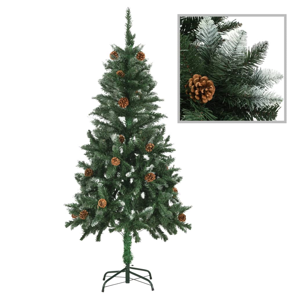 vidaXL Χριστουγεν Δέντρο Τεχν. Προφωτισμένο με Μπάλες Πράσινο 150 εκ.