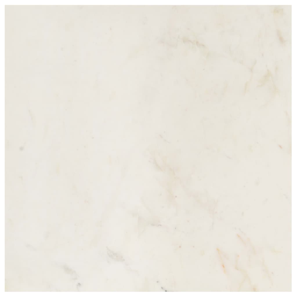 vidaXL Τραπεζάκι Σαλονιού Λευκό 60x60x35 εκ. Πέτρα με Μαρμάρινη Υφή