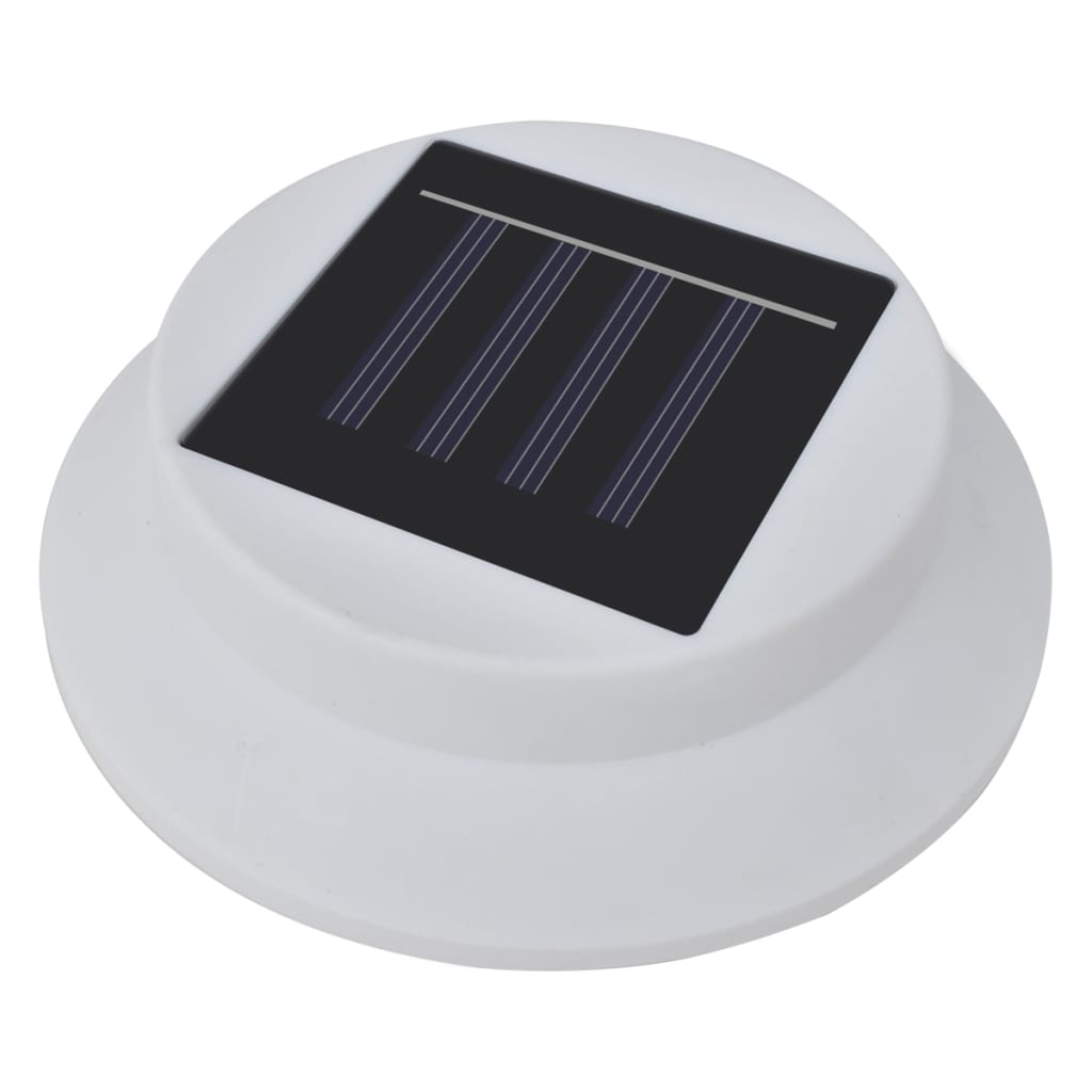 vidaXL Φωτιστικά Περίφραξης Εξωτερικού Χώρου Ηλιακά LED 12 τεμ. Λευκά