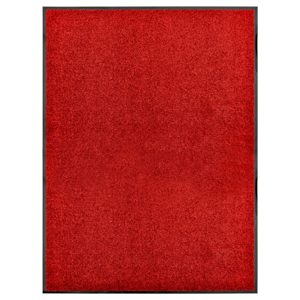 vidaXL Πατάκι Εισόδου Πλενόμενο Κόκκινο 90 x 120 εκ.