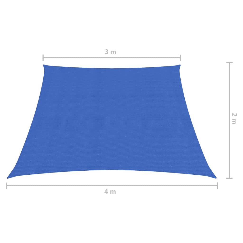vidaXL Πανί Σκίασης Μπλε 3/4 x 2 μ. από HDPE 160 γρ./μ²
