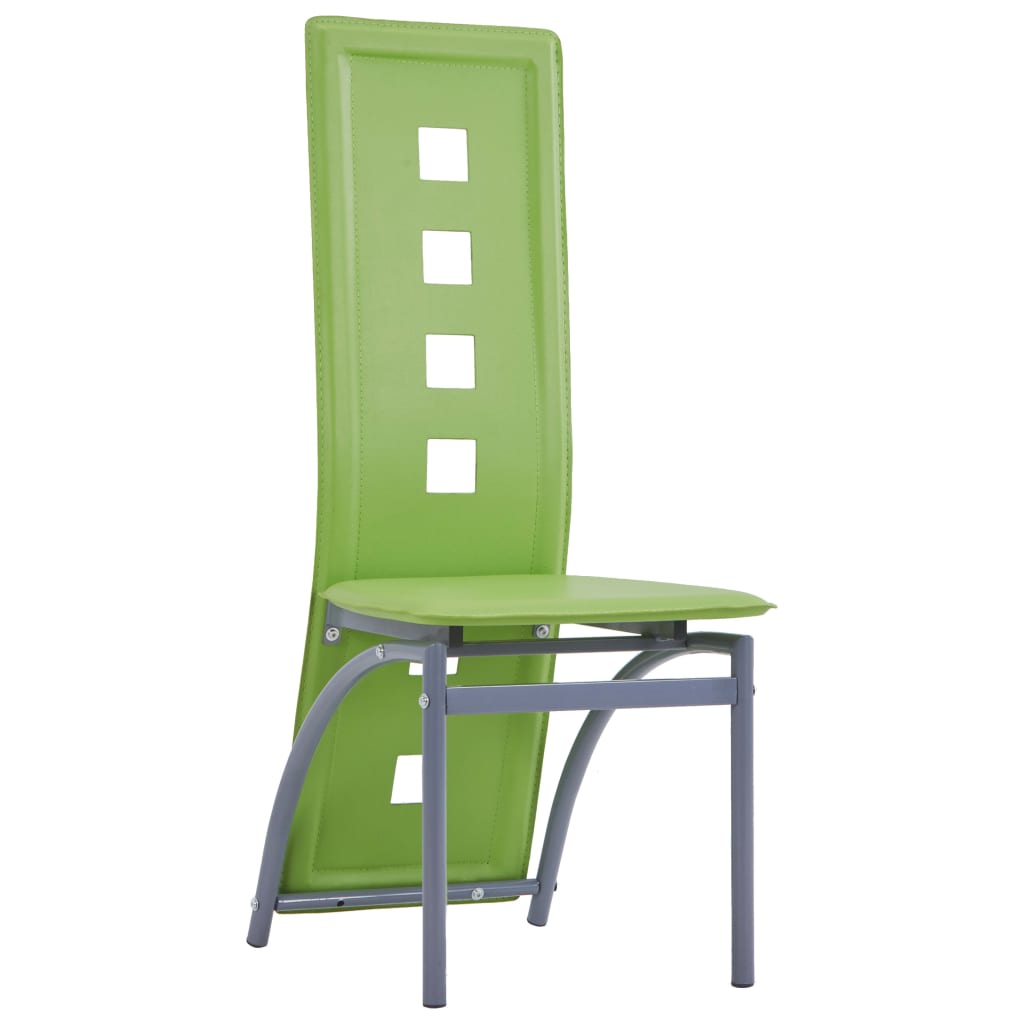vidaXL Καρέκλες Τραπεζαρίας 4 τεμ. Πράσινες από Συνθετικό Δέρμα