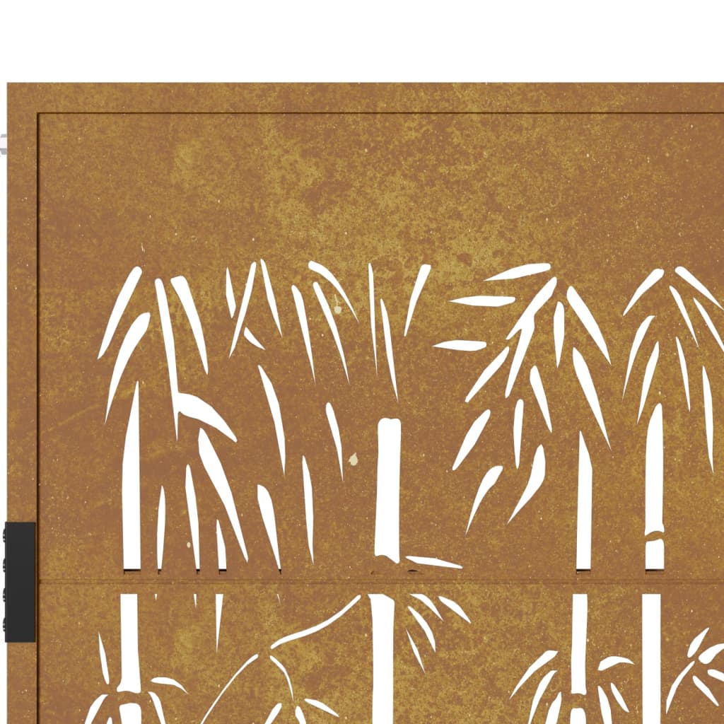 vidaXL Πύλη Κήπου με Σχέδιο Μπαμπού 105 x 155 εκ. από Ατσάλι Corten