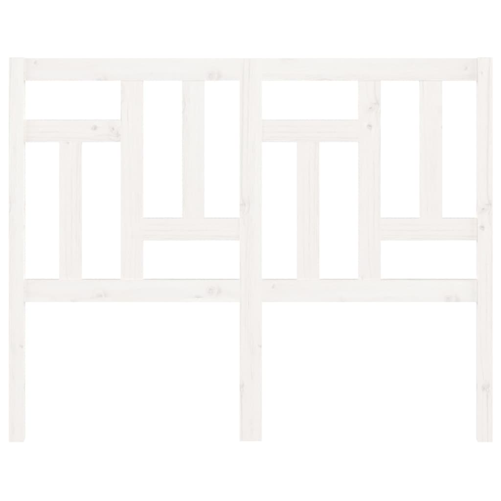 vidaXL Κεφαλάρι κρεβατιού Λευκό 205,5x4x100 εκ. από Μασίφ Ξύλο Πεύκου