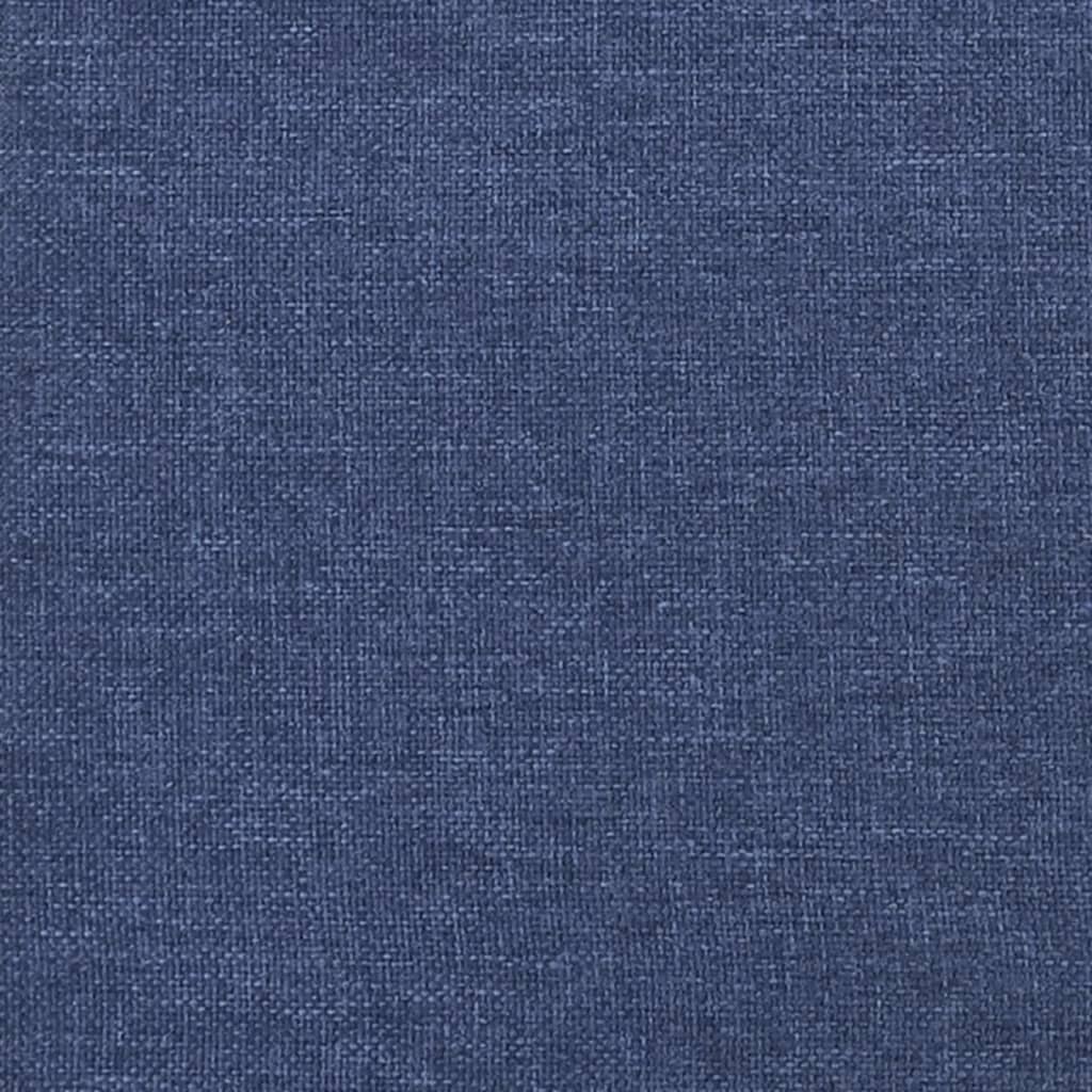 vidaXL Κρεβάτι Boxspring με Στρώμα Μπλε 120x190 εκ. Υφασμάτινο