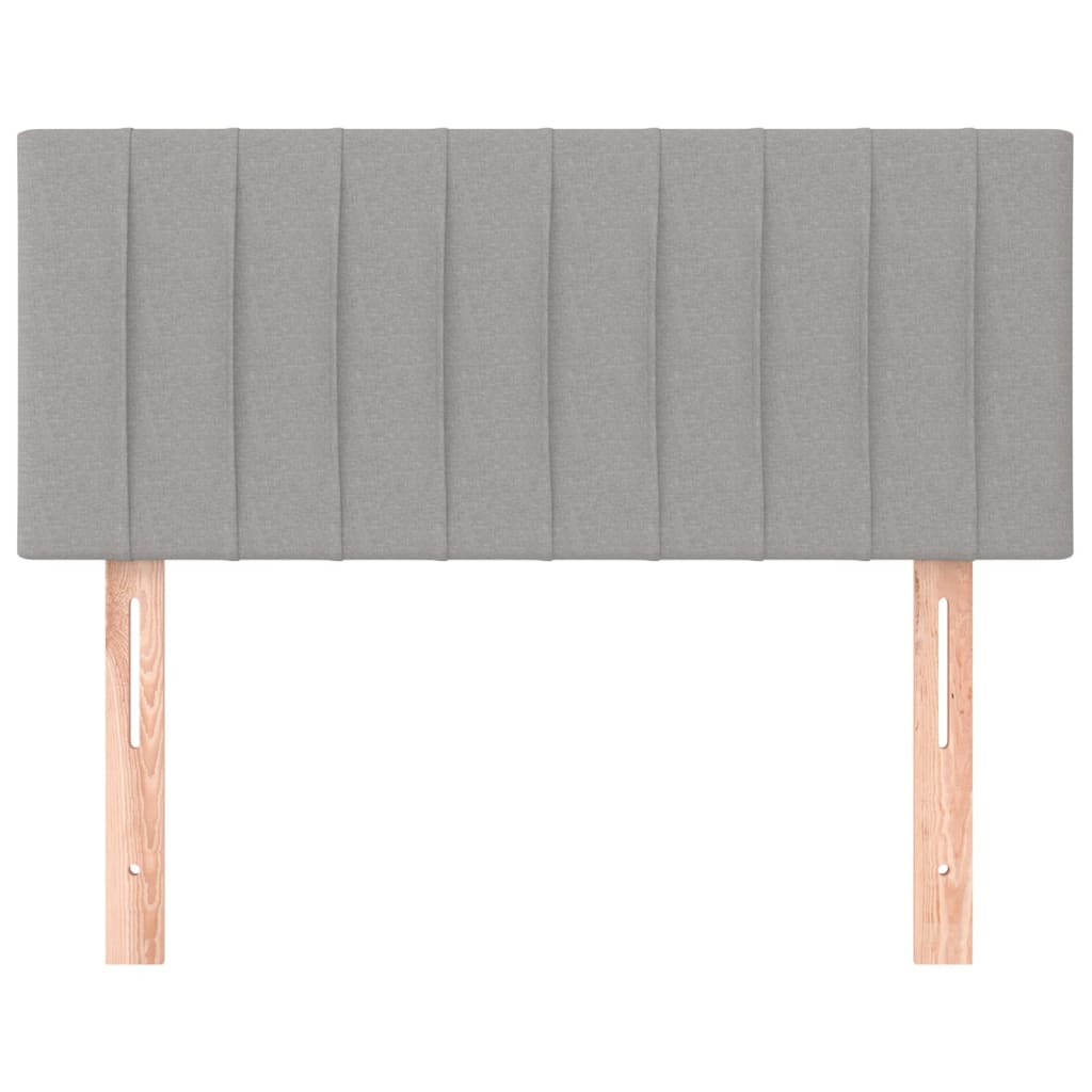 vidaXL Κεφαλάρι Κρεβατιού Ανοιχτό Γκρι 100x5x78/88 εκ. Υφασμάτινο