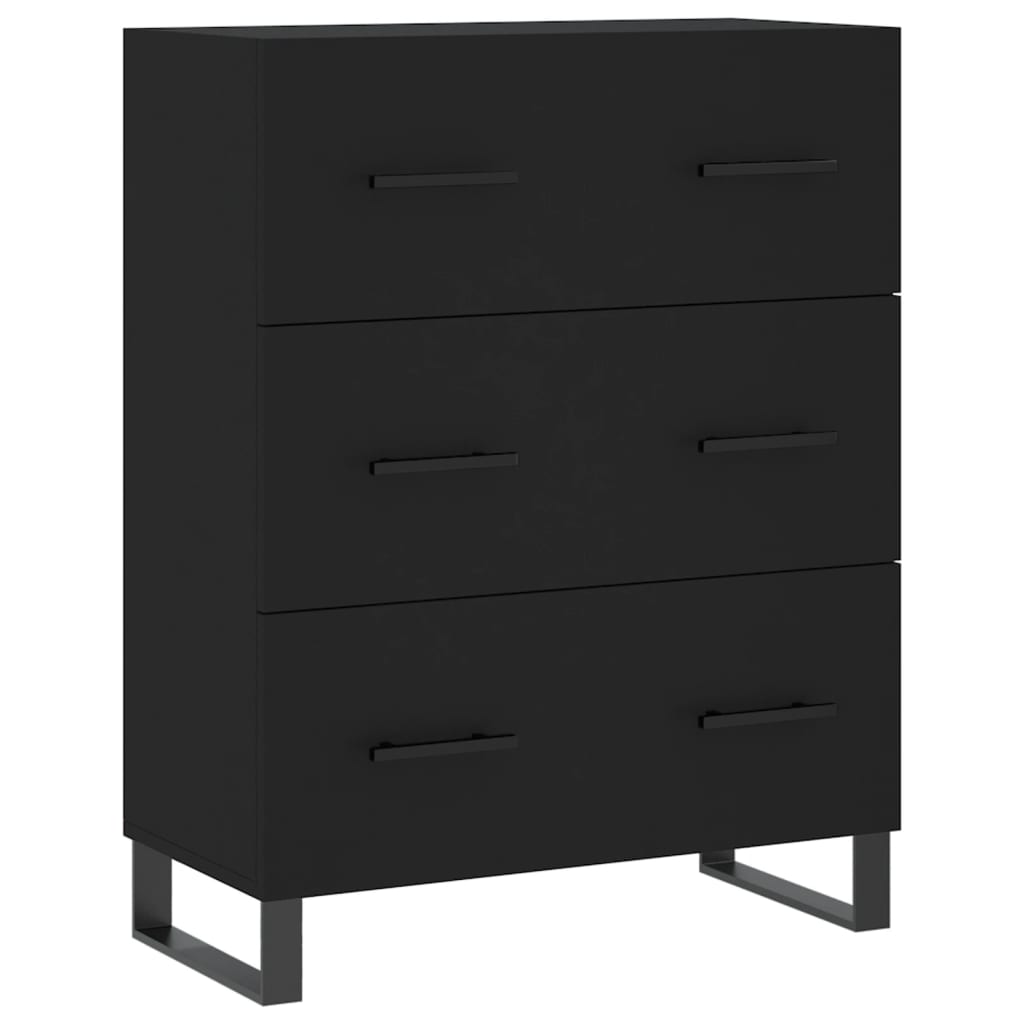 vidaXL Ντουλάπι Μαύρο 69,5x34x180 εκ. από Επεξεργασμένο Ξύλο