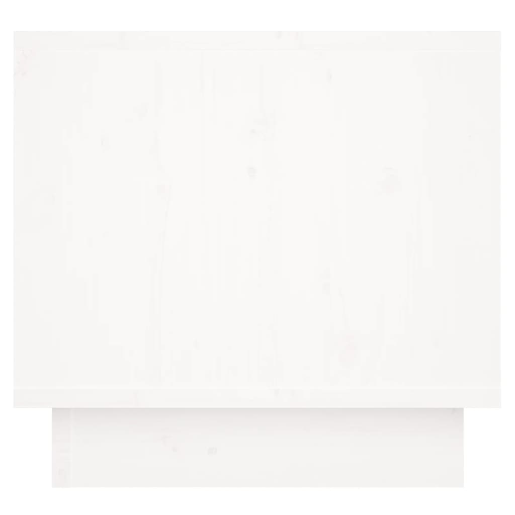 vidaXL Κομοδίνα 2 τεμ. Λευκά 35 x 34 x 32 εκ. από Μασίφ Ξύλο Πεύκου