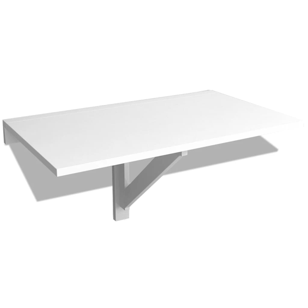vidaXL Τραπέζι Τοίχου Πτυσσόμενο Λευκό 100 x 60εκ.