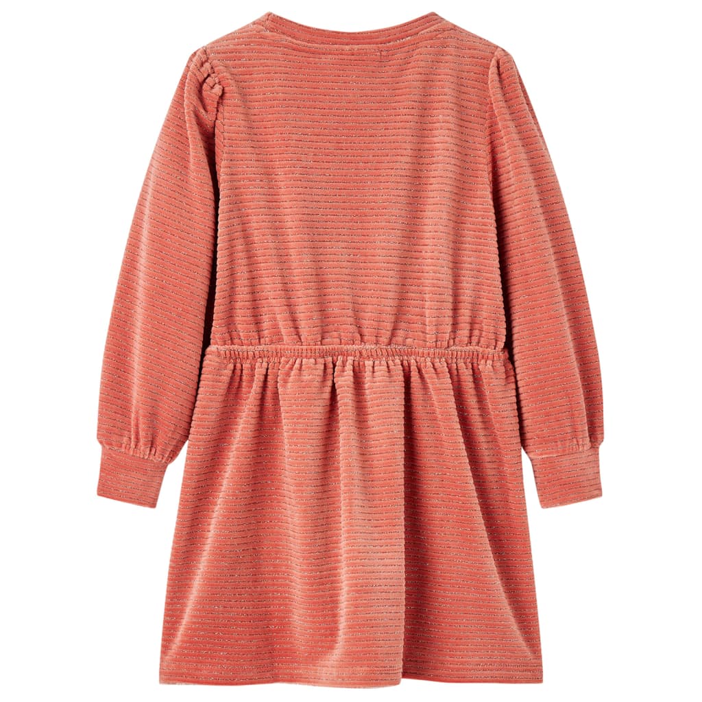 Φόρεμα Παιδικό Μακρυμάνικο Μεσαία Απόχρωση του Ροζ 92