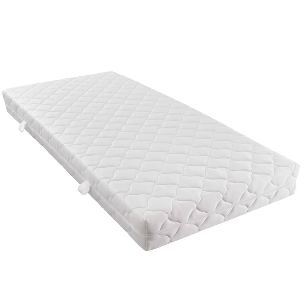 vidaXL Κρεβάτι Λευκό 160 x 200 εκ. από Συνθετικό Δέρμα με Στρώμα