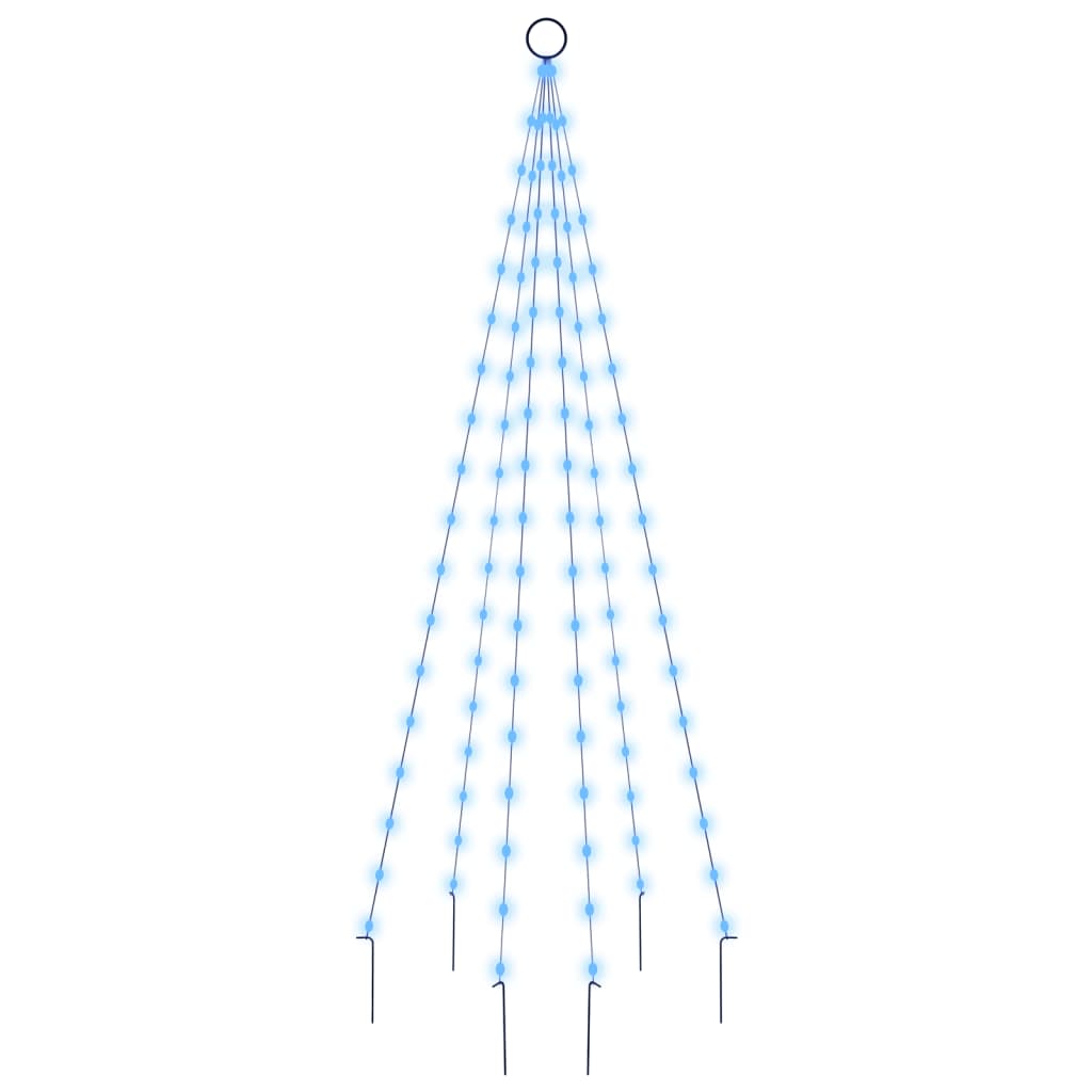 vidaXL Χριστουγεν. Δέντρο για Ιστό Σημαίας 108 LED Μπλε 180 εκ.