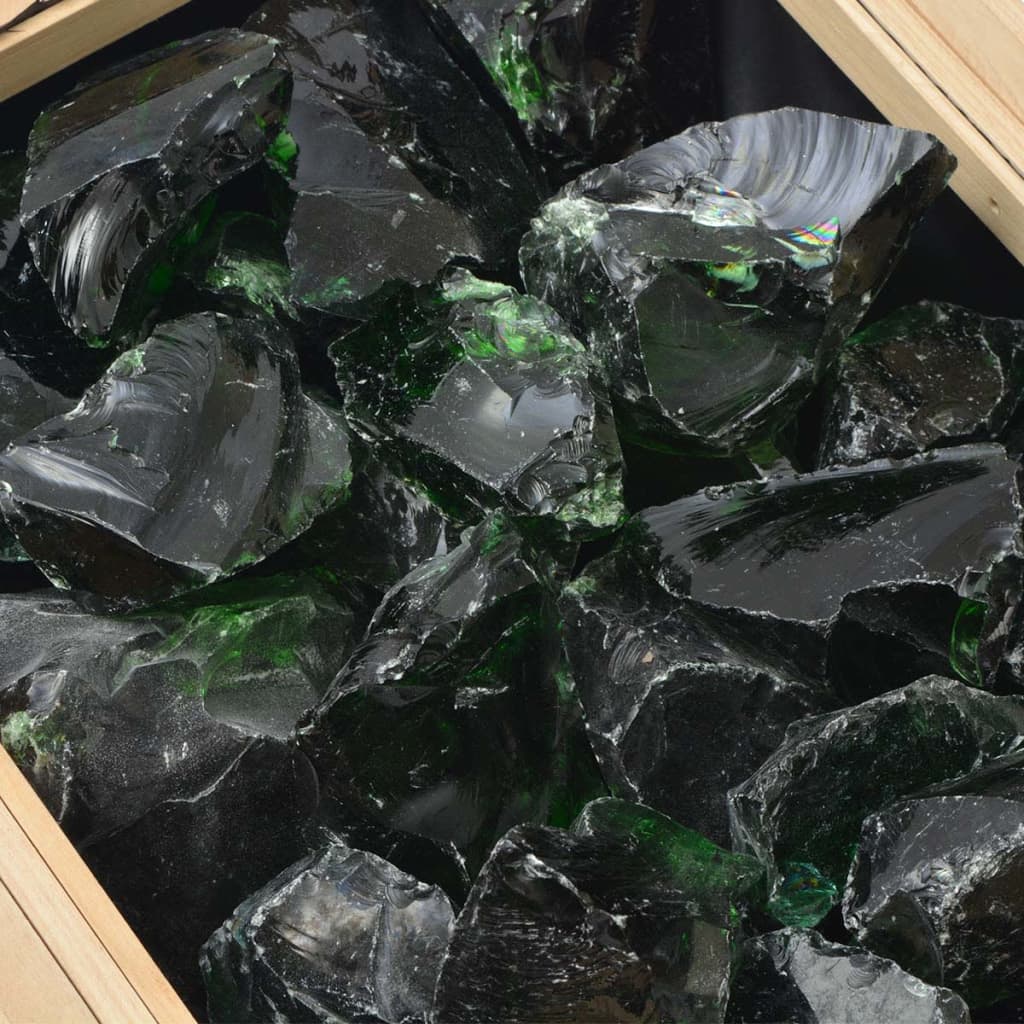 vidaXL Πέτρες Συρματοκιβωτίου Πράσινες 60-120 χιλ. 25 κ. από Γυαλί