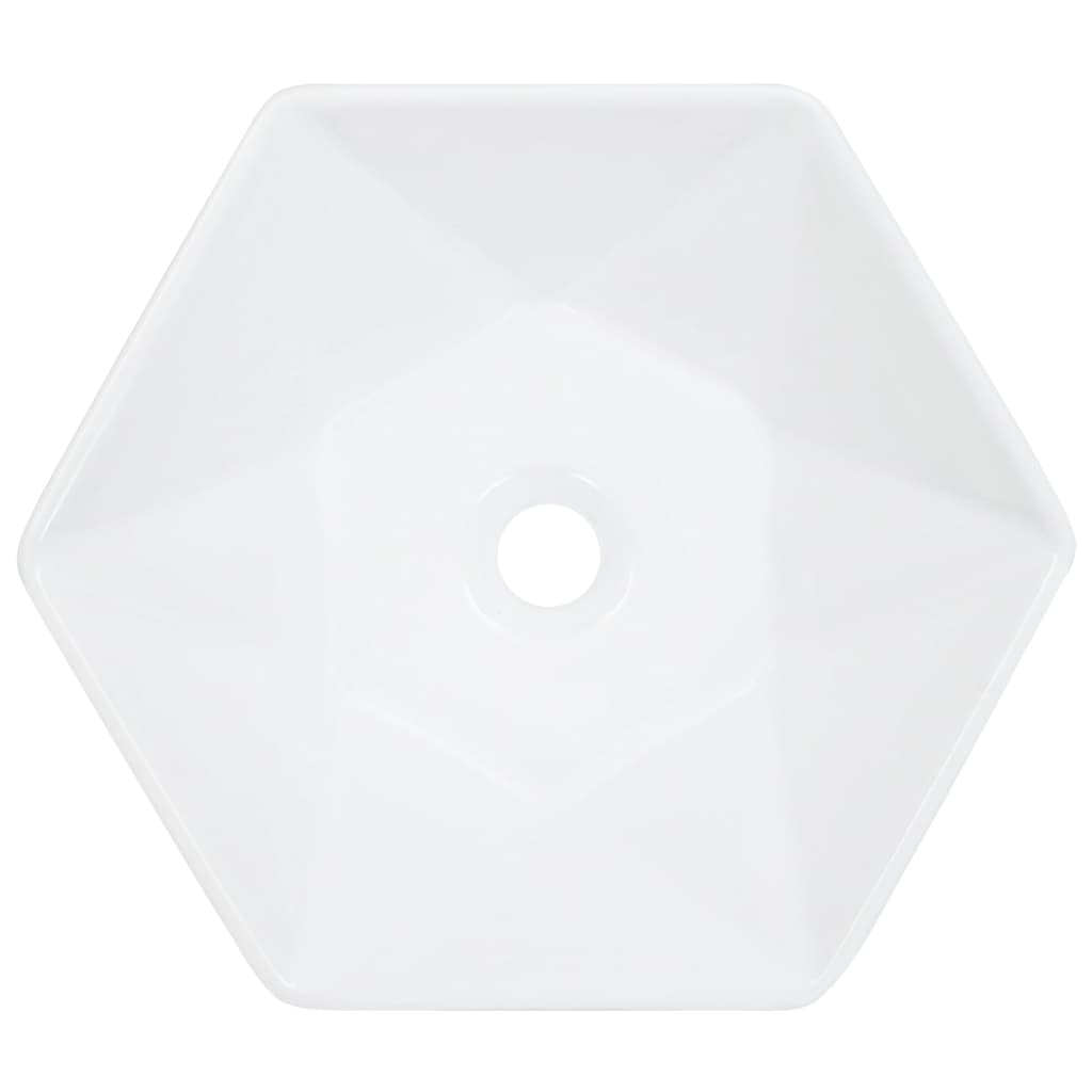 vidaXL Νιπτήρας Λευκός 41 x 36,5 x 12 εκ. Κεραμικός