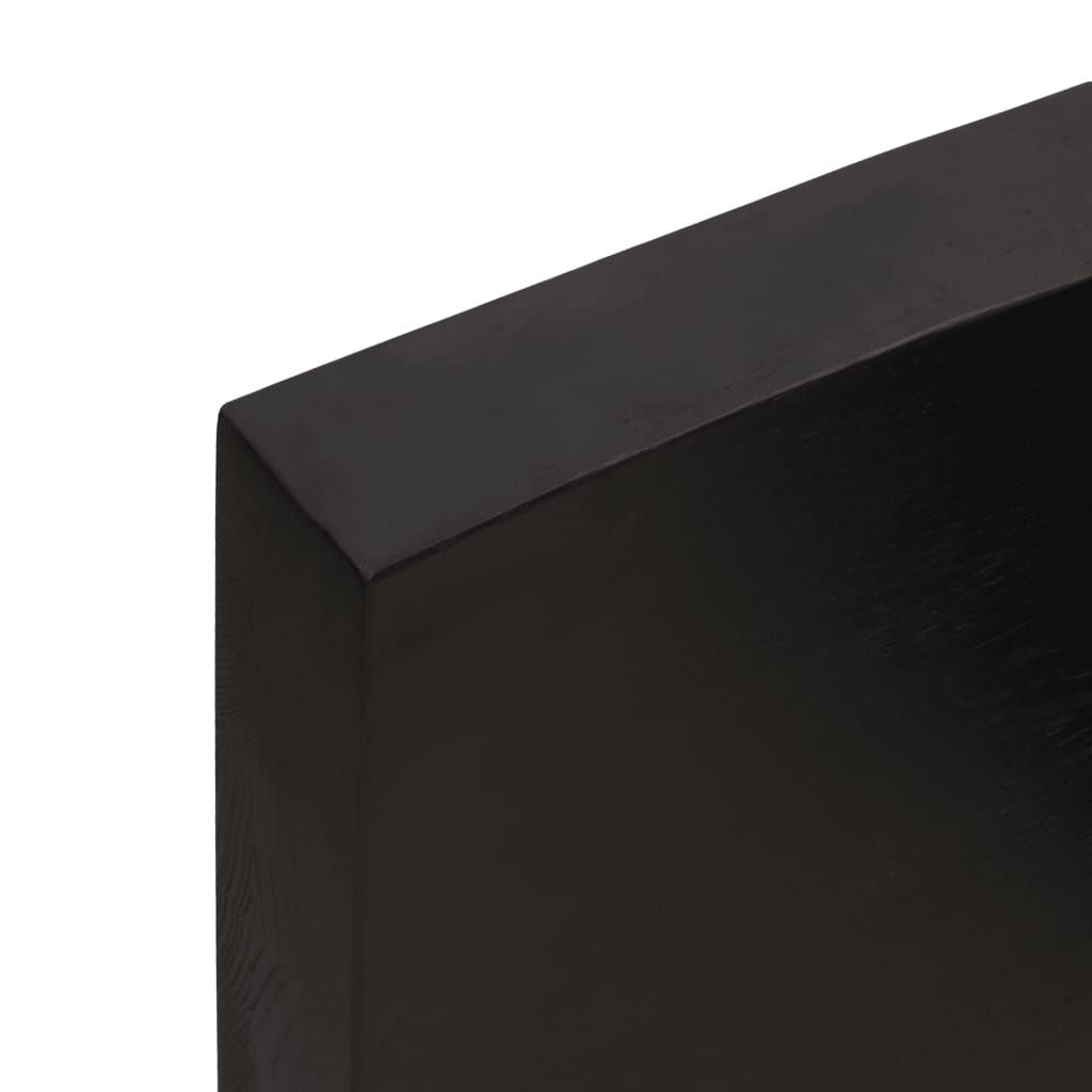 vidaXL Επιφ Τραπεζιού Αν Καφέ 80x40x(2-6)εκ. Ακατέργ. Μασίφ Ξύλο Δρυός