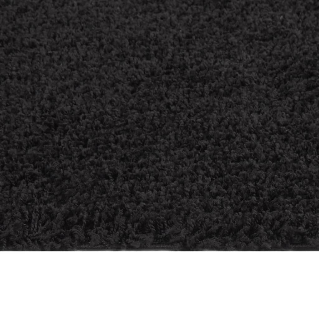 vidaXL Χαλί Shaggy με Ψηλό Πέλος Μαύρο 140 x 230 εκ.