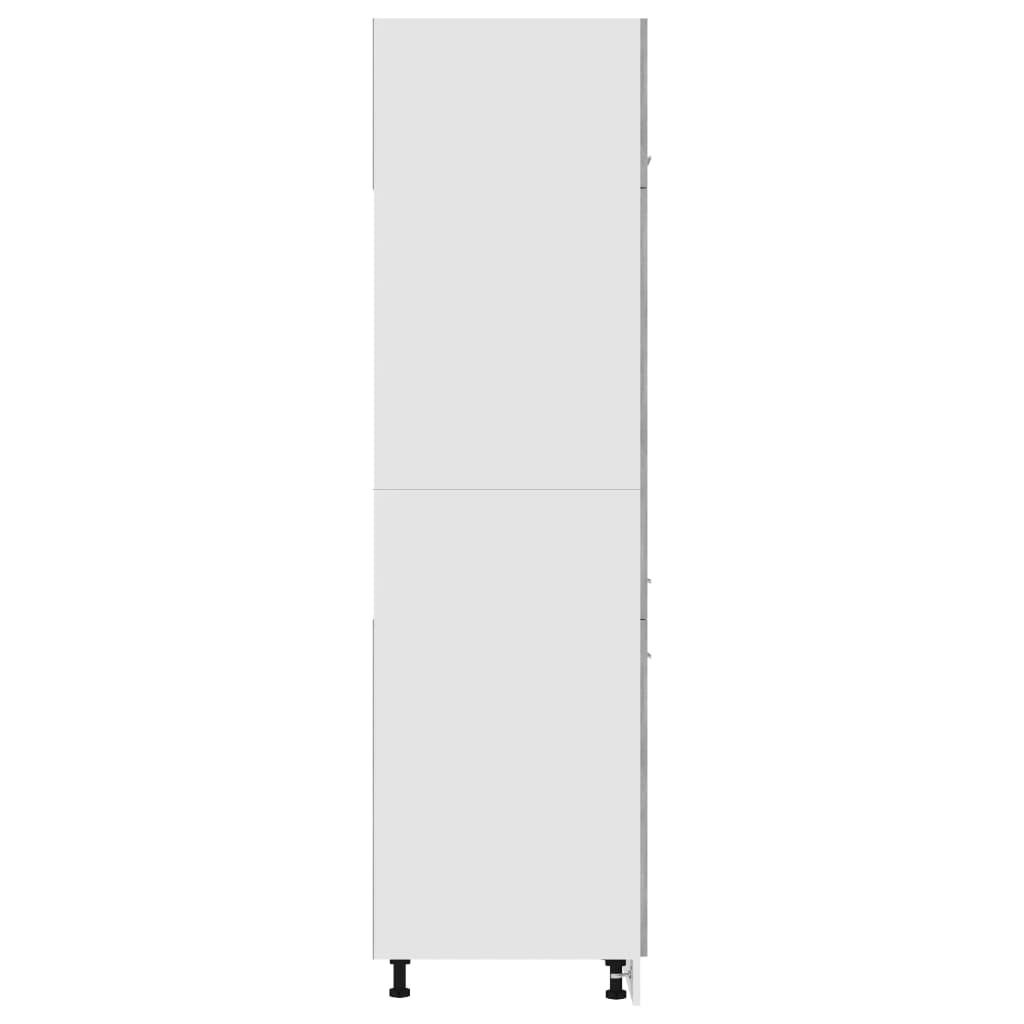 vidaXL Ντουλάπι Ψυγείου Γκρι Σκυροδέματος 60x57x207 εκ. Επεξ. Ξύλο