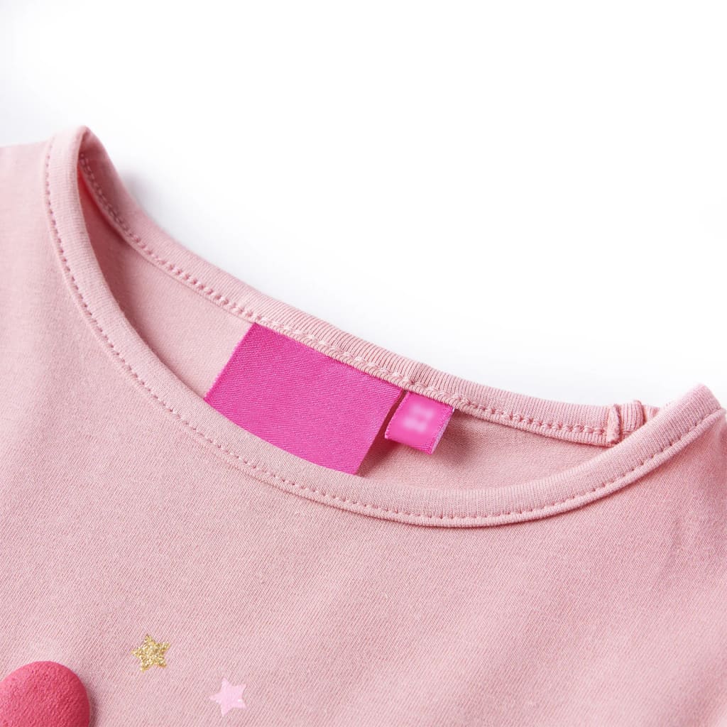Μπλουζάκι Παιδικό Μακρυμάνικο Ανοιχτό Ροζ 116