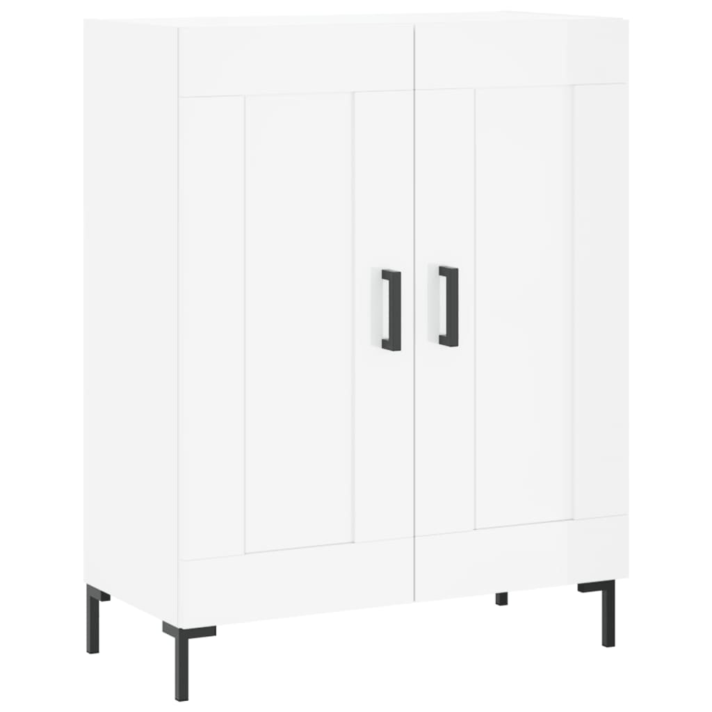 vidaXL Ντουλάπι Γυαλιστερό Λευκό 69,5x34x180 εκ. Επεξεργασμένο Ξύλο