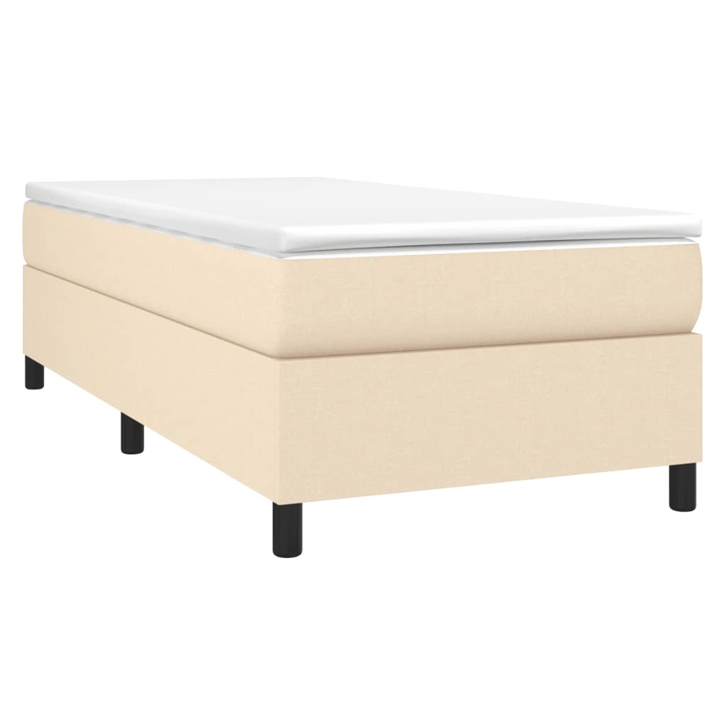 vidaXL Πλαίσιο Κρεβατιού Boxspring Κρεμ 90x190 εκ. Υφασμάτινο