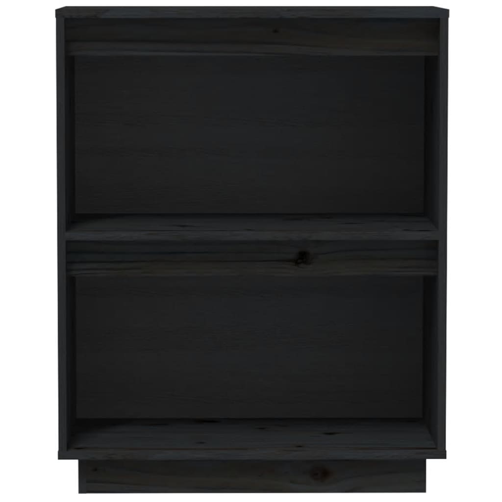 vidaXL Ντουλάπι Κονσόλα Μαύρο 60 x 34 x 75 εκ. από Μασίφ Ξύλο Πεύκου