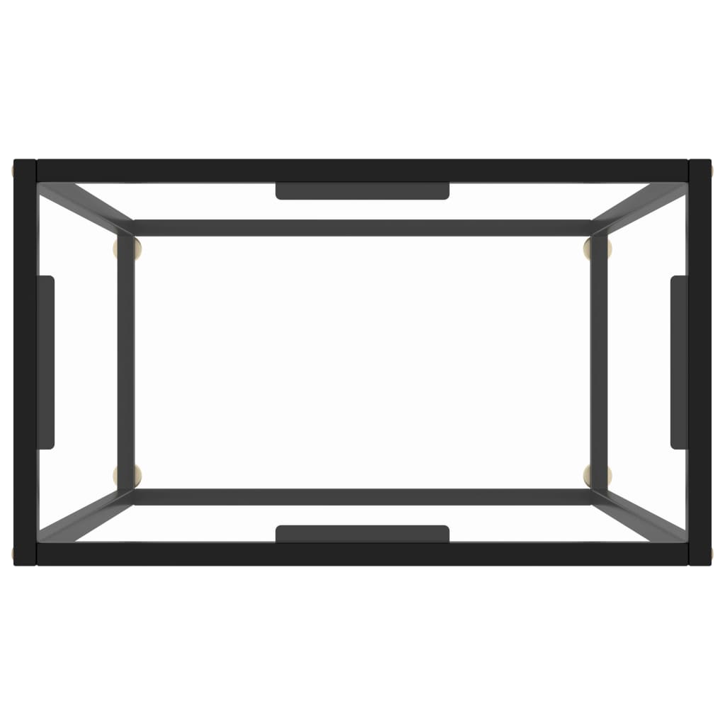 vidaXL Τραπέζι Κονσόλα Διαφανές 60 x 35 x 75 εκ. από Ψημένο Γυαλί