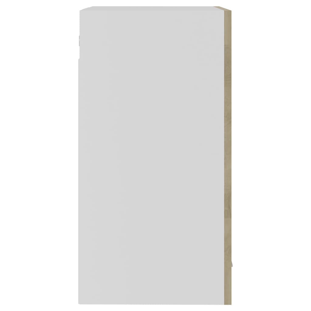 vidaXL Ντουλάπι Κρεμαστό με Τζάμι Sonoma Δρυς 40x31x60 εκ. Μοριοσανίδα