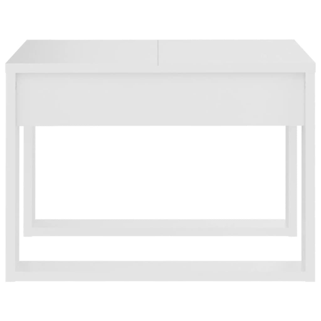 Τραπέζι Βοηθητικό Λευκό 50 x 50 x 35 εκ. από Μοριοσανίδα