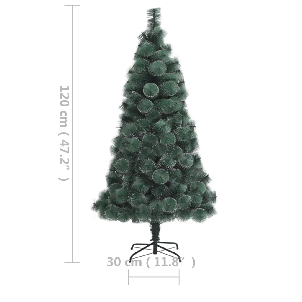vidaXL Χριστουγεν Δέντρο Τεχνητό Προφωτισμένο Πράσινο 120 εκ PVC&PE
