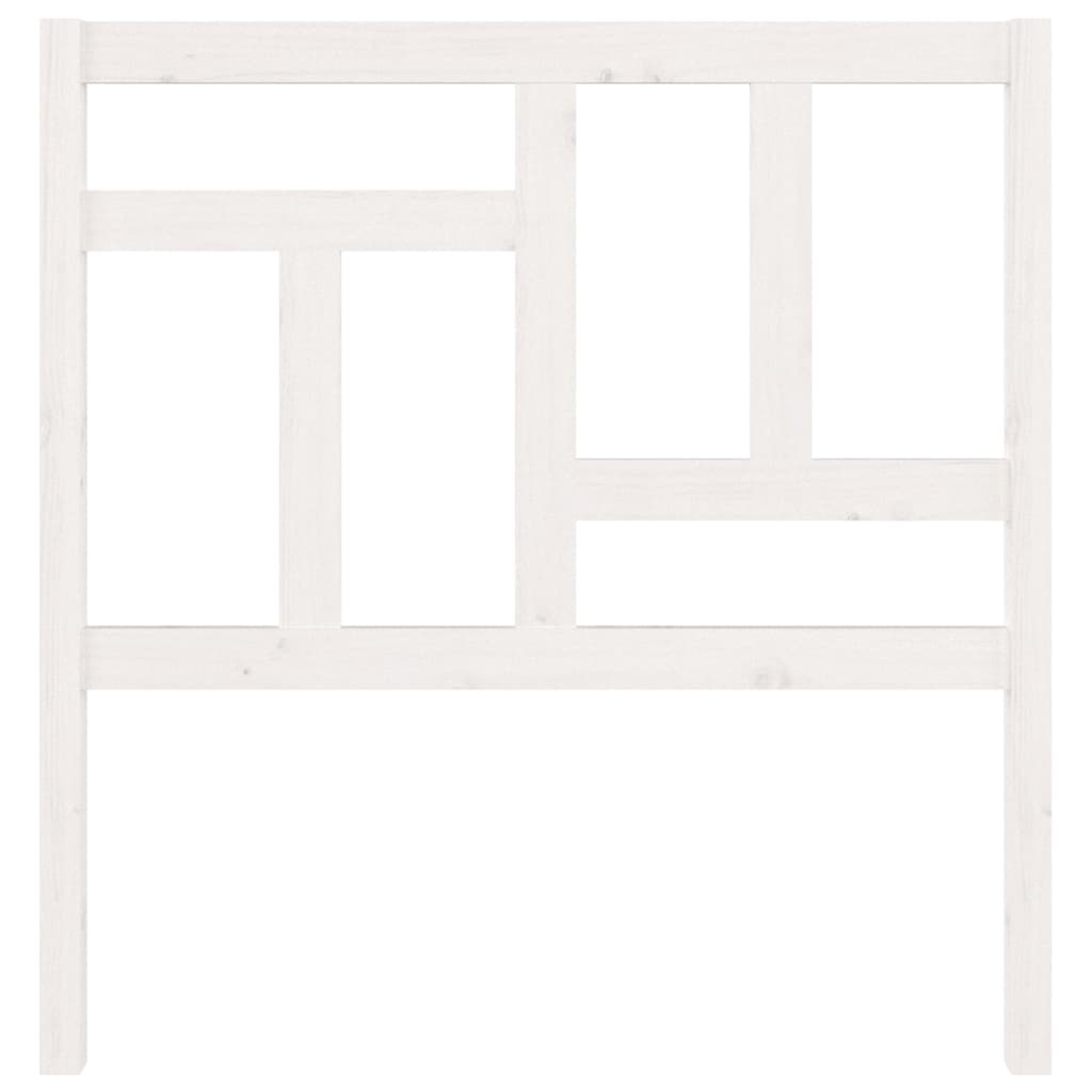 vidaXL Κεφαλάρι Κρεβατιού Λευκό 95,5x4x100 εκ. από Μασίφ Ξύλο Πεύκου