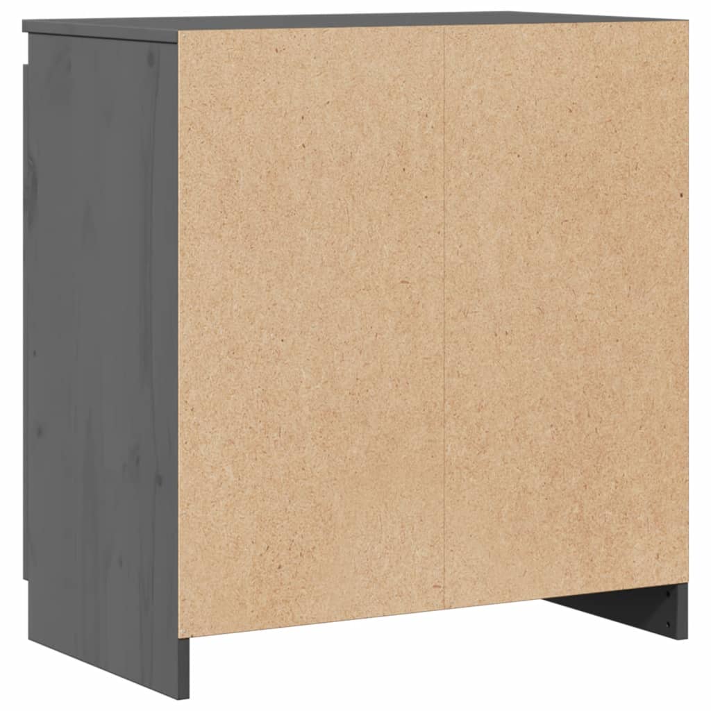 vidaXL Βοηθητικό Ντουλάπι Γκρι 60 x 36 x 65 εκ. από Μασίφ Ξύλο Πεύκου