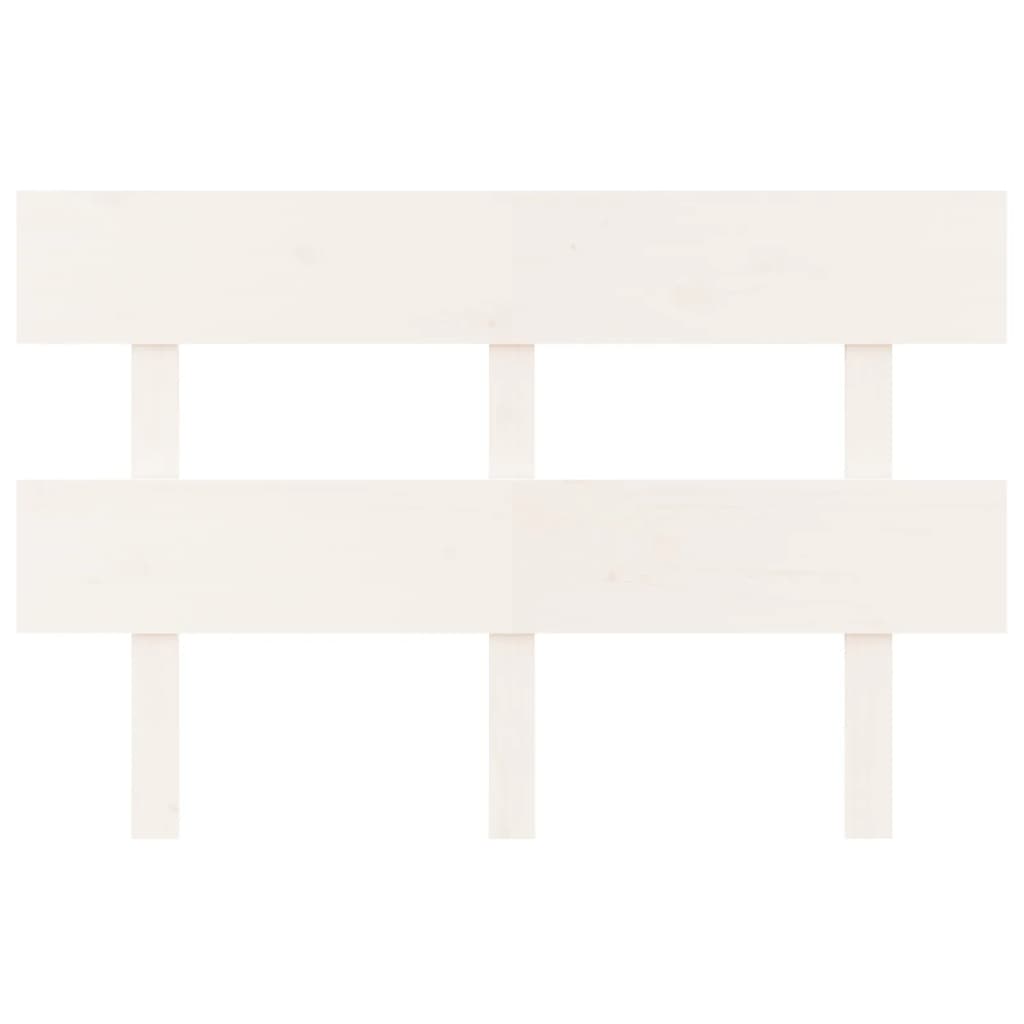 vidaXL Κεφαλάρι Κρεβατιού Λευκό 124 x 3 x 81 εκ. Μασίφ Ξύλο Πεύκου