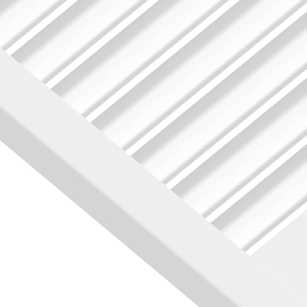 vidaXL Πορτάκια με Περσίδες 2 Τεμ. Λευκά 61,5x39,4εκ Μασίφ Ξύλο Πεύκου