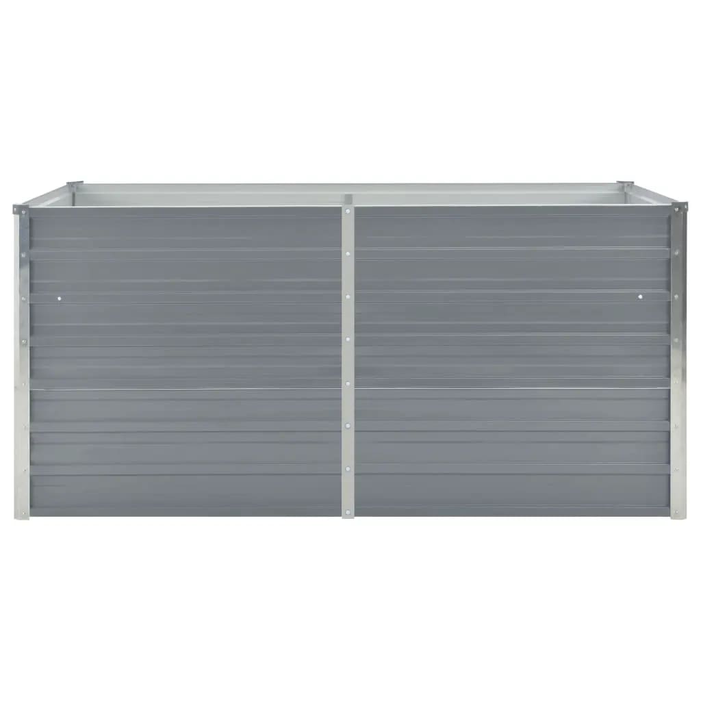vidaXL Ζαρντινιέρα Ψηλή Γκρι 160 x 80 x 77 εκ. από Γαλβανισμένο Χάλυβα
