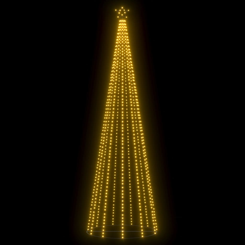 vidaXL Χριστουγεννιάτικο Δέντρο Κώνος 752 LED Θερμό Λευκό 160x500 εκ.