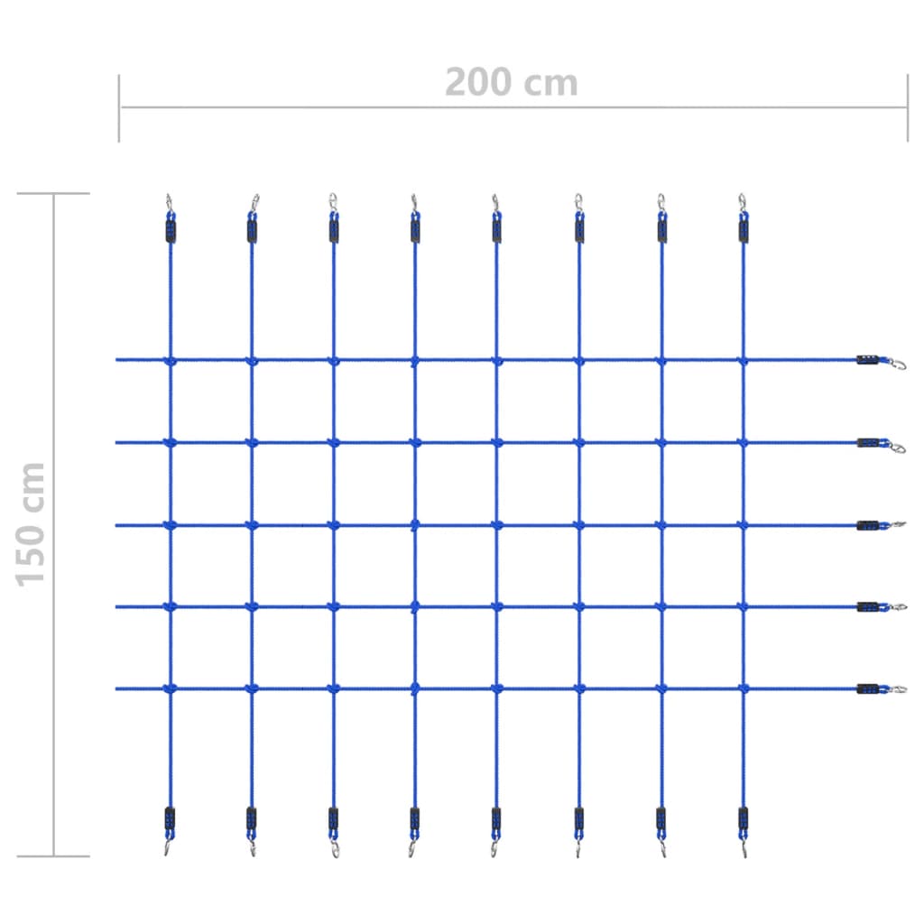 vidaXL Δίχτυ Αναρρίχησης Μπλε 200 x 150 εκ.