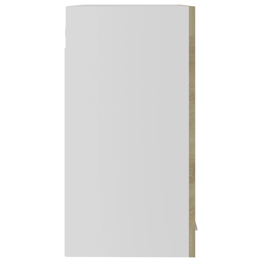 vidaXL Ντουλάπι Κρεμαστό με Τζάμι Sonoma Δρυς 60x31x60 εκ. Μοριοσανίδα
