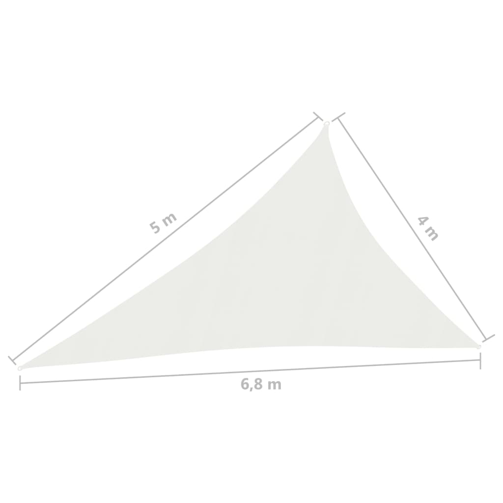 vidaXL Πανί Σκίασης Λευκό 4 x 5 x 6,8 μ. από HDPE 160 γρ./μ²