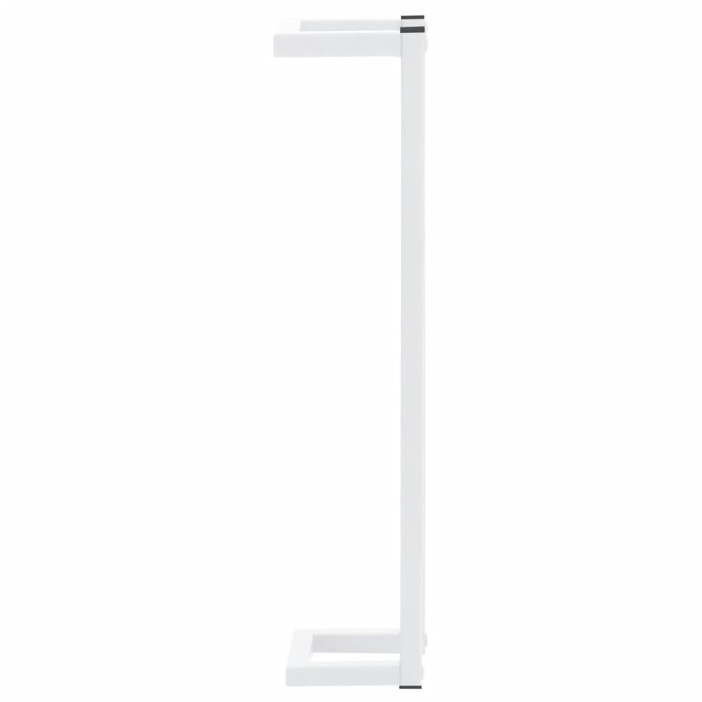 vidaXL Βάση για Πετσέτες Επιτοίχια Λευκή 12,5 x 12,5 x 60 εκ. Ατσάλινη