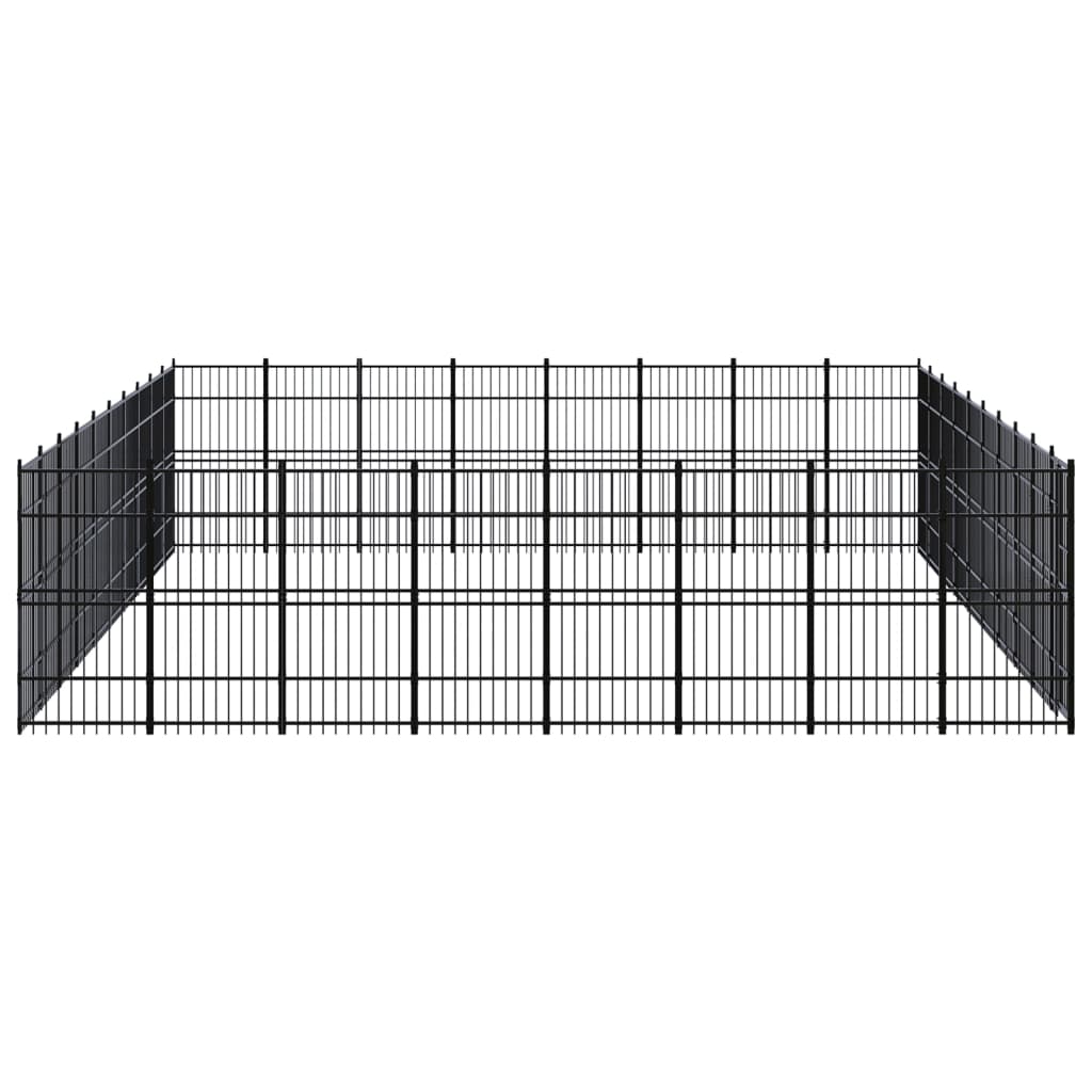 vidaXL Κλουβί Σκύλου Εξωτερικού Χώρου 73,73 μ² από Ατσάλι